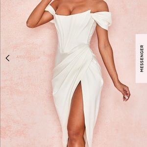 House of CB Loretta Dress White Medium Brand New